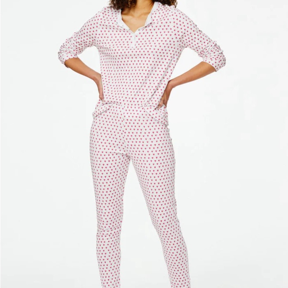 Roller Rabbit Pink Hearts Pajama Set XS